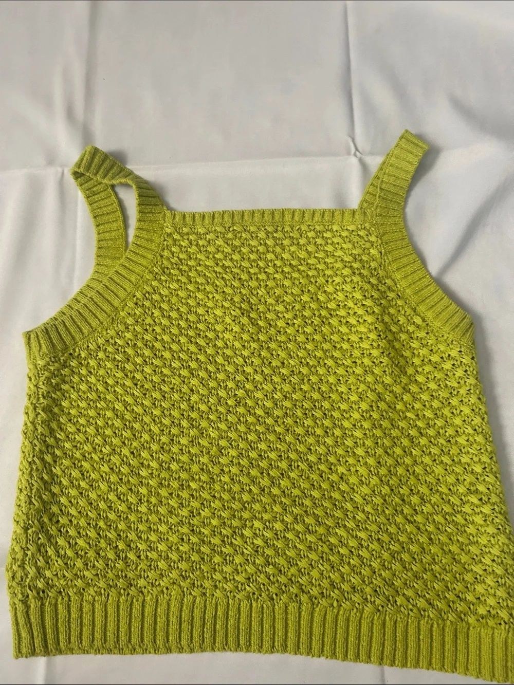 J. Crew Bright Lime Green Knit Tank